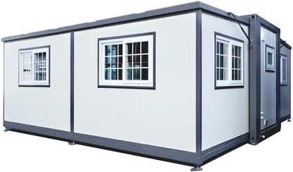 Portable Prefabricated tiny home 13x20ft, Mobile Expandable Plastic Prefab House for Hotel, Booth, Office, Guard House, Shop, Villa, Warehouse, Workshop