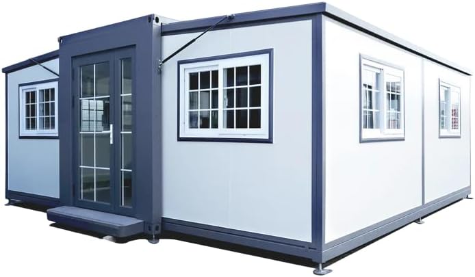 Portable Prefabricated tiny home 13x20ft, Mobile Expandable Plastic Prefab House for Hotel, Booth, Office, Guard House, Shop, Villa, Warehouse, Workshop