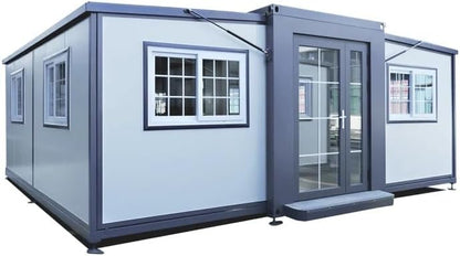 Portable Prefabricated tiny home 13x20ft, Mobile Expandable Plastic Prefab House for Hotel, Booth, Office, Guard House, Shop, Villa, Warehouse, Workshop