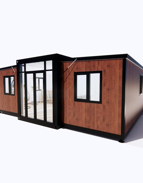 Load image into Gallery viewer, 40FT Tiny House to Live in,Portable Prefab House with 3 Bedroom,1 Full Equiped Bathroom and Kitchen,Prefabricated Container House for Adults Living,Foldable Mobile Home with Steel Frame
